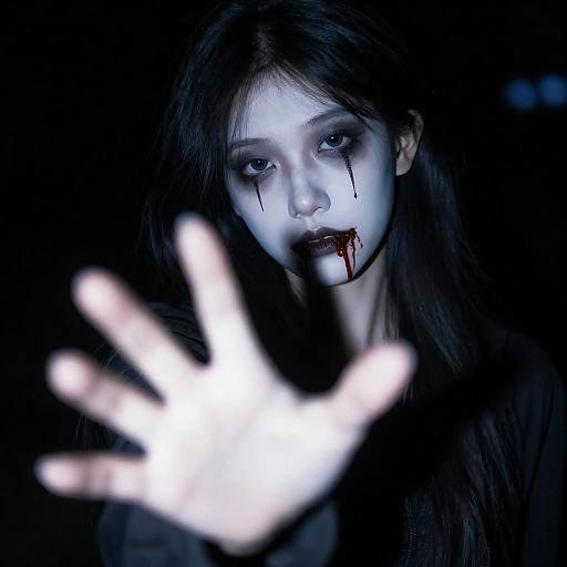 Eerie Ghostly Figure in Dark Setting