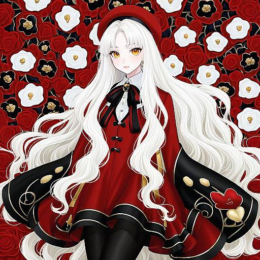 Illustration of Caren hortensia (amor caren), fate (series) in the style of Ayu (mog)