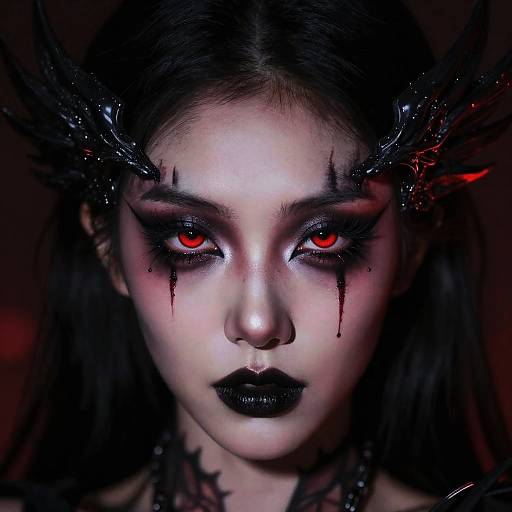 Demon Eyeliner on Mysterious Figure