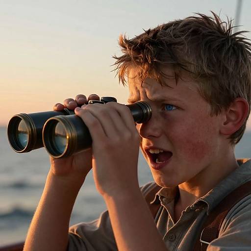 Hyperrealistic Portrait of Determined Boy