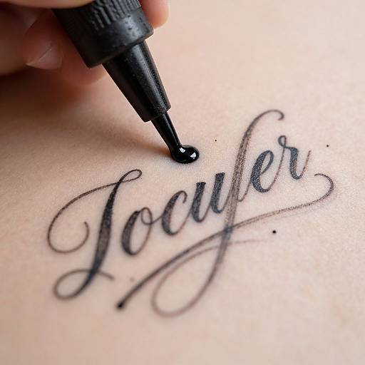 Close-up photograph of a hand writing 