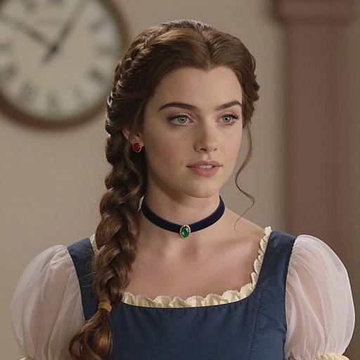 Photorealistic Portrait of Disney Belle Inspired Beauty