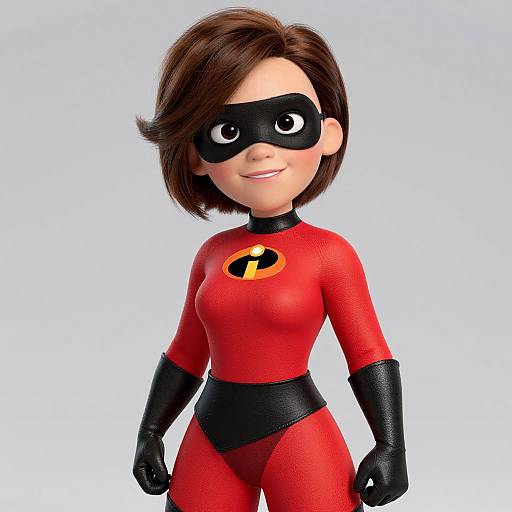 Female Superhero in Incredibles Costume