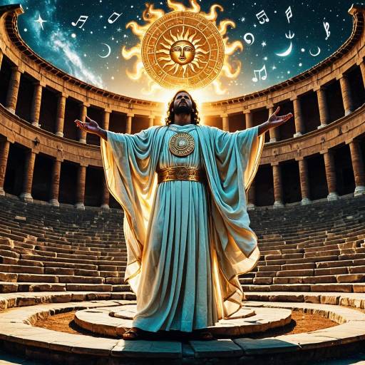Apollo God in Ancient Amphitheater