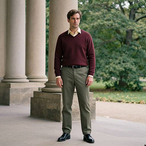 Contemplative Man in Classic Elegance