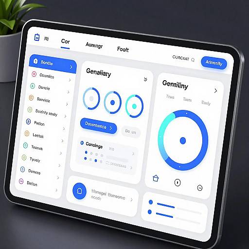 Tablet Displaying AI UI Mockup Generator