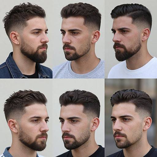 Modern Textured Haircuts and Beards for Men