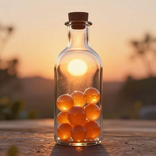 3D Render of Bottled Sunset Glow