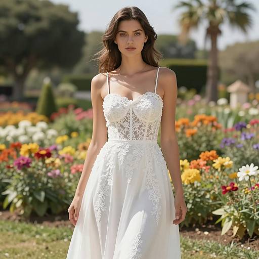 Enchanting Princess Cut Dress in Garden