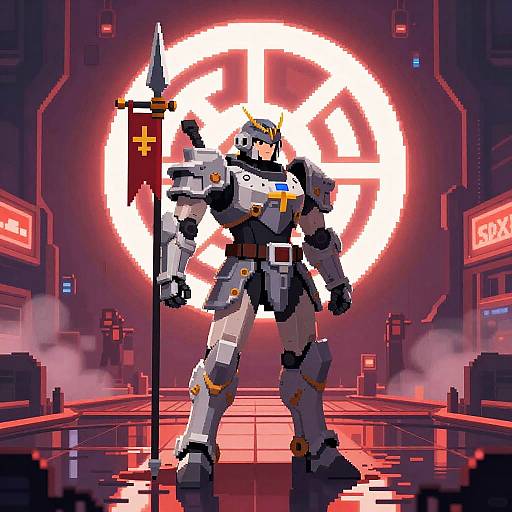 Pixel Anime Mech Jousting Arena