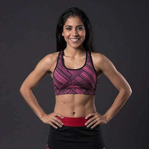 Confident Latina Woman in Sportswear