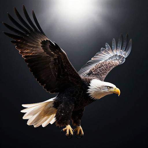 Majestic Bald Eagle in Radiant Flight