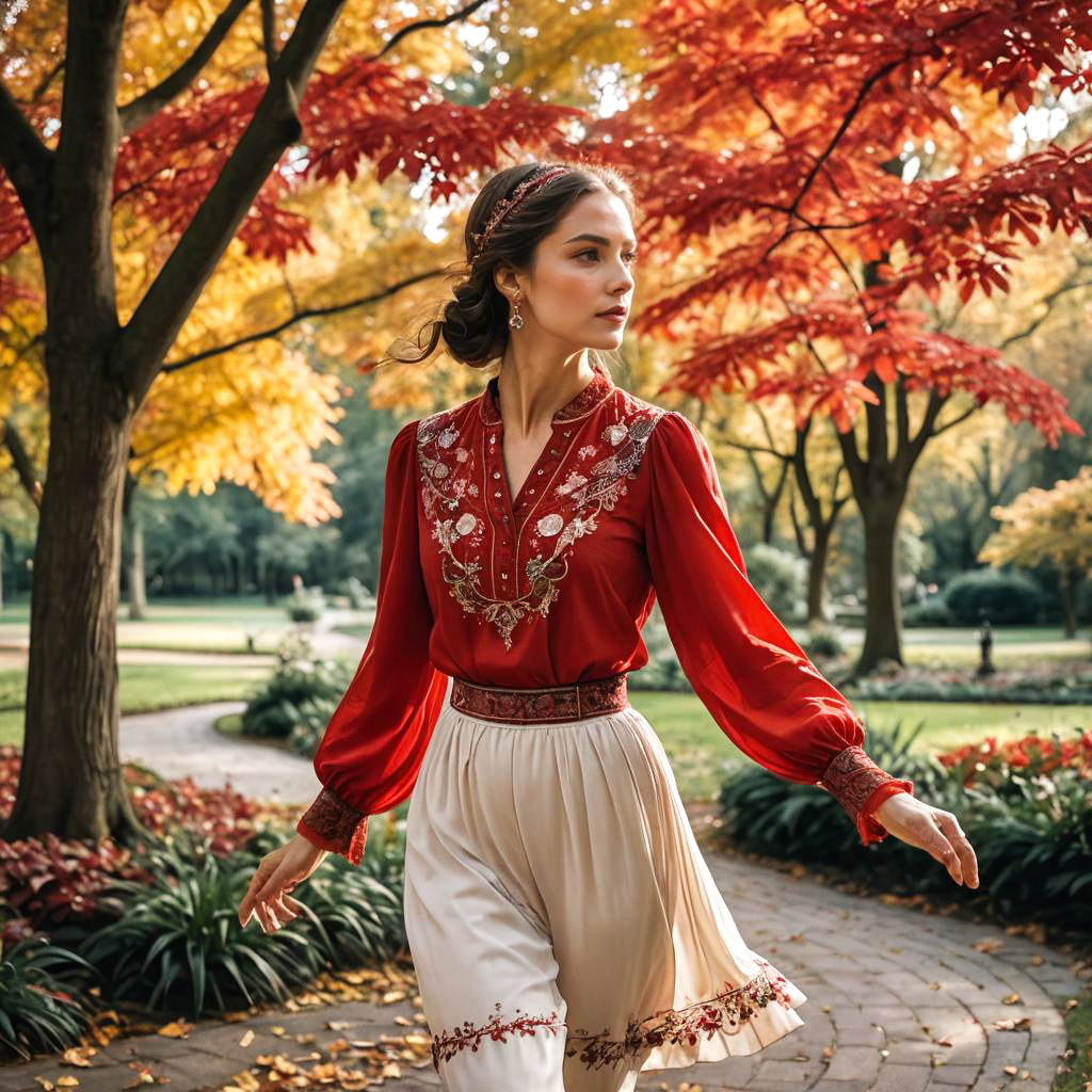 Autumn Ballerina in Serene Park