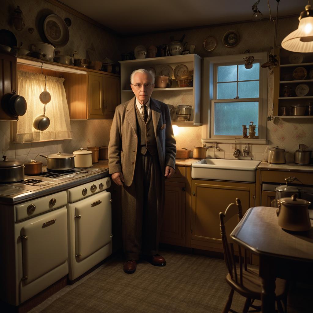 Candlelit Abduction in a Vintage Kitchen