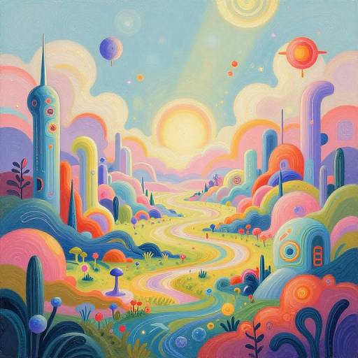 Surreal Futuristic Nature Landscape