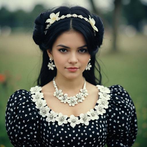 Elegant Solo Girl in Fancy Costume