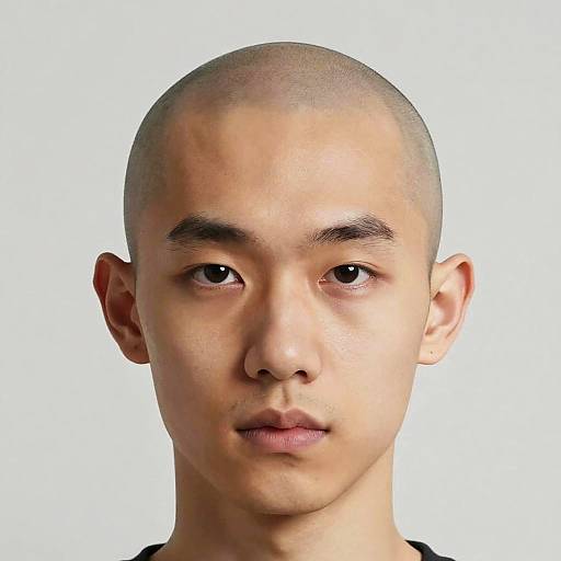 Realistic Bald Portrait with Soft Lighting