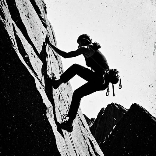 Vintage Style Rock Climber Silhouette