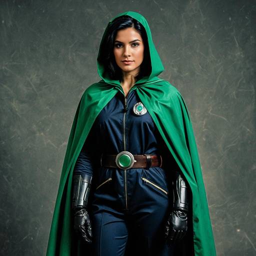Woman in Doctor MidNite Cosplay Costume