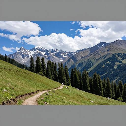 Panoramic Mountain Landscape Photo