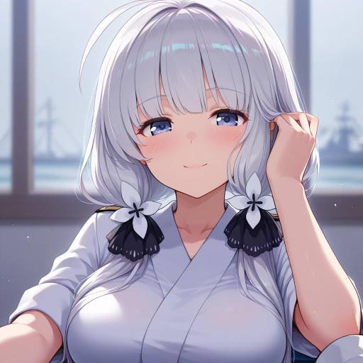 Illustration of Admiral (warship girls r), warship girls r in the style of A-ka