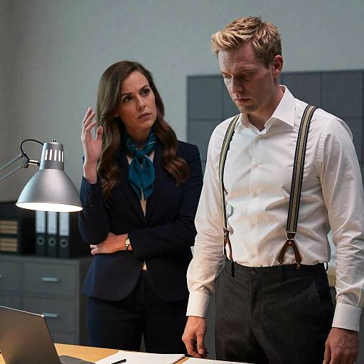 Office Interaction: A Moment Captured