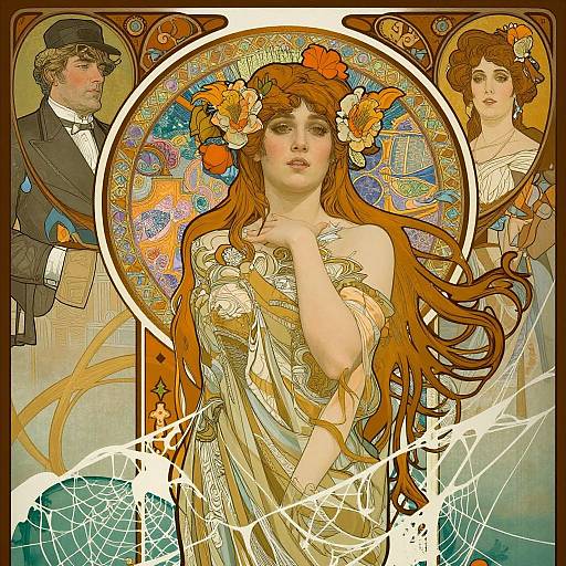 Art Deco Inspired Elegant Portrait