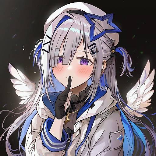 Illustration of Amane kanata (work), hololive in the style of Saya (mychristian2)