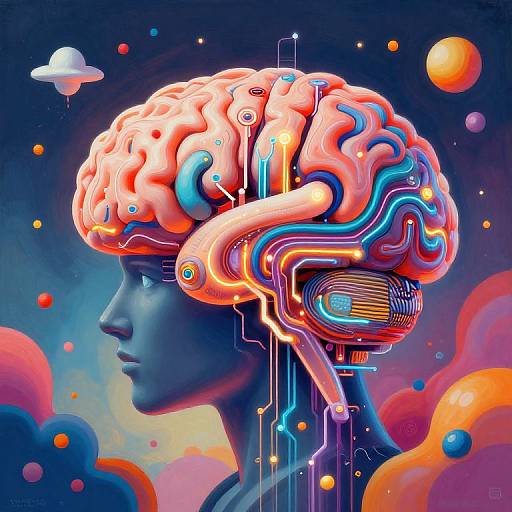 Abstract AI Brain Digital Art