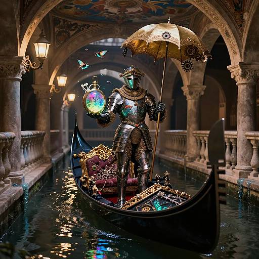 Mystical Gondolier in Subterranean Splendor
