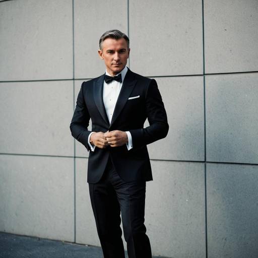 Man in Classic Black Tuxedo with Bow Tie
