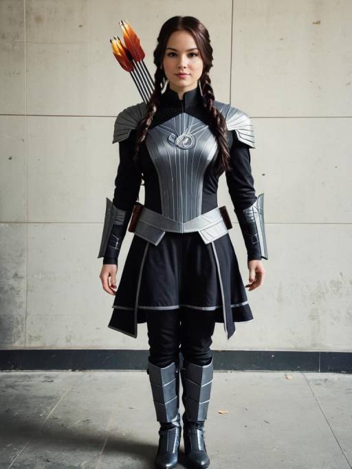 Epic Woman in Mockingjay Cosplay Shot