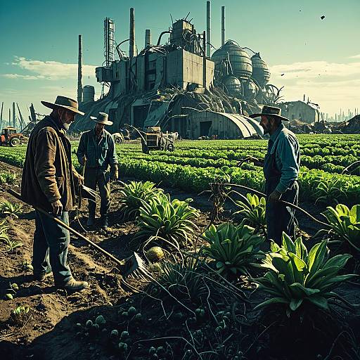 Futuristic Farmers in Post-Apocalyptic Wasteland