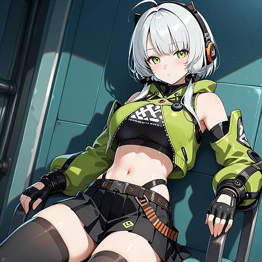 Illustration of Anby demara, zenless zone zero in the style of Alpha (yukai na nakamatachi)