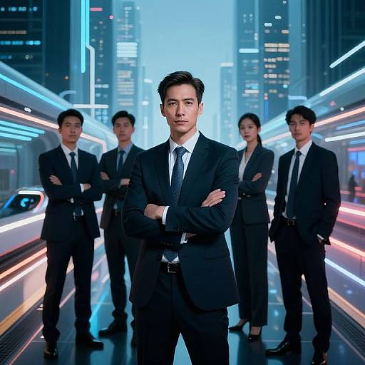 Futuristic High-Tech Urban Group Portraits