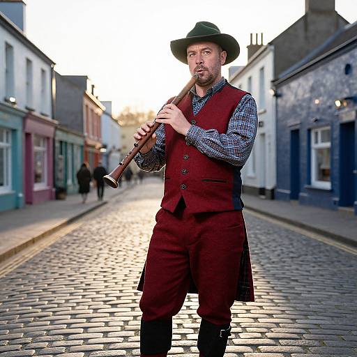 Vibrant Portrait of Irish Man Outdoors
