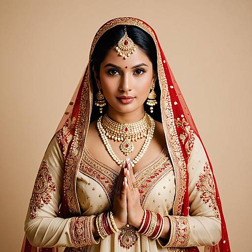 Elegant South Asian Wedding Portrait