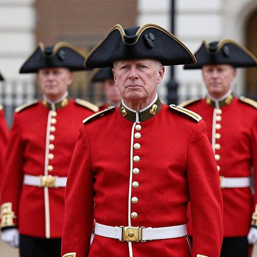 Chelsea Pensioners in Traditional Uniforms