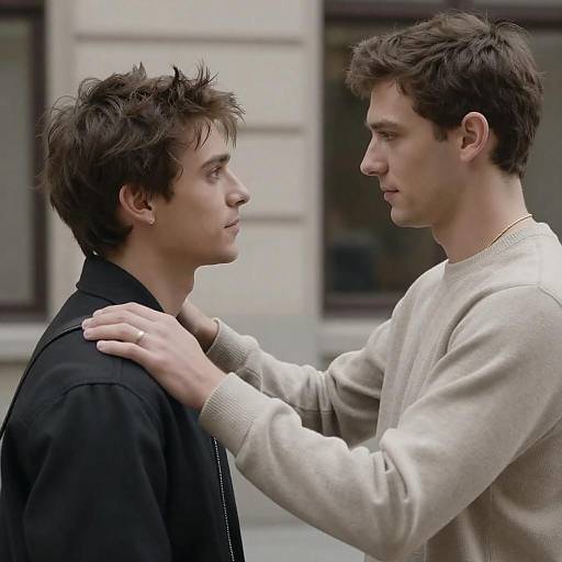 Tender Urban Portrait of Two Men