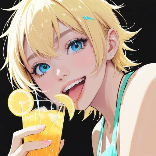 Confident Teenager Enjoying a Drink Confident Teenager Enjoying a Drink