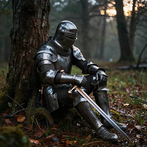 Sad Knight at Twilight Clearing