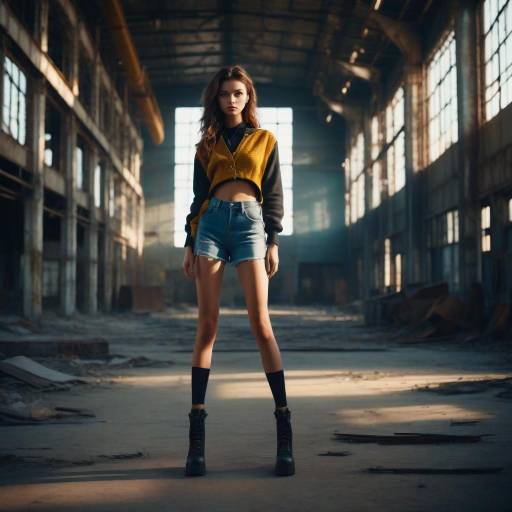 Cinematic High Fashion in Abandoned Setting