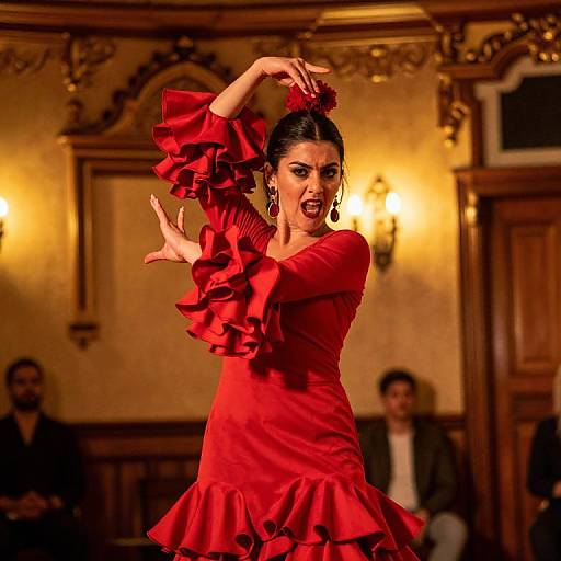 Fiery Spanish Flamenco Dancer Performance