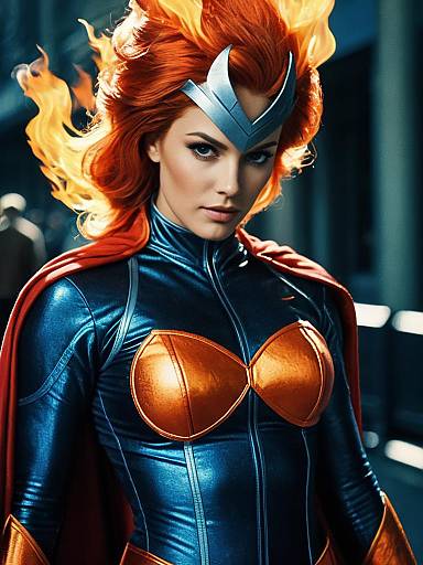 Cinematic Lavagirl Fiery Portrait