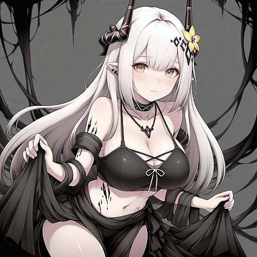 Illustration of Mudrock (silent night) (arknights), arknights in the style of Ina (gokihoihoi)