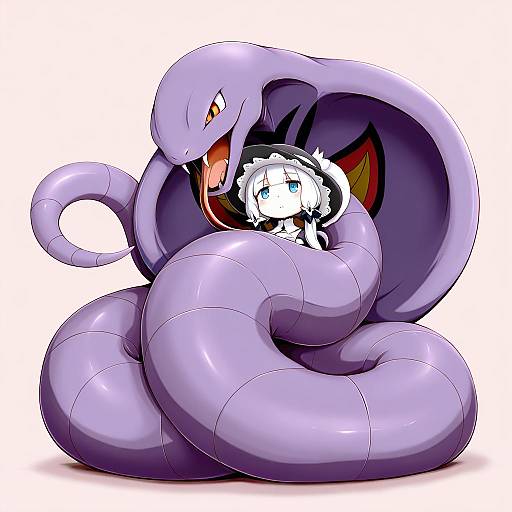 Illustration of Arbok, pokemon in the style of Sasaki akira (ugc)