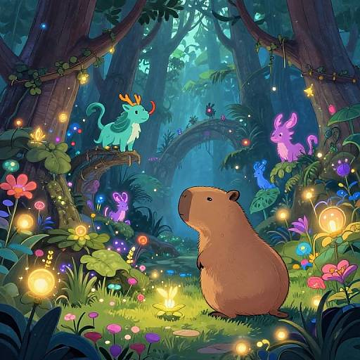 Julia Capybara in Enchanted Forest