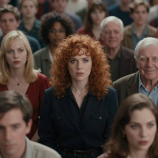 Vibrant Crowd Portrait from the 80s