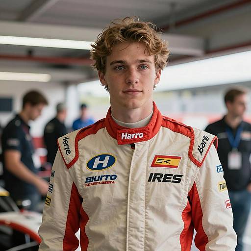 Handsome Young Man in Race Car Costume