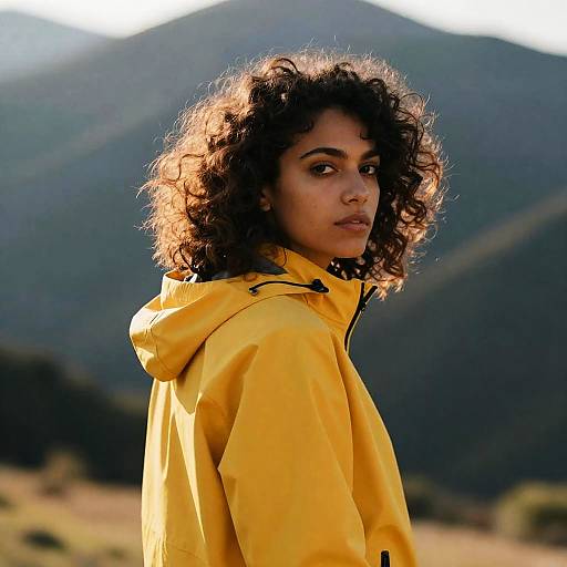 Portrait of Woman in Mountain Landscape